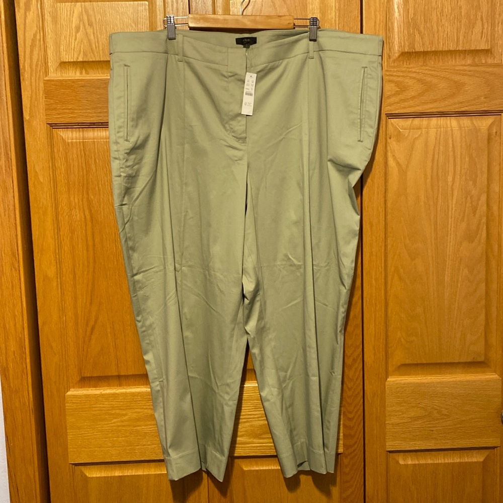 J Crew lightweight cropped ankle pants light green size 24 New